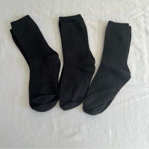 Elegant Black Women's Dress Sock Trio